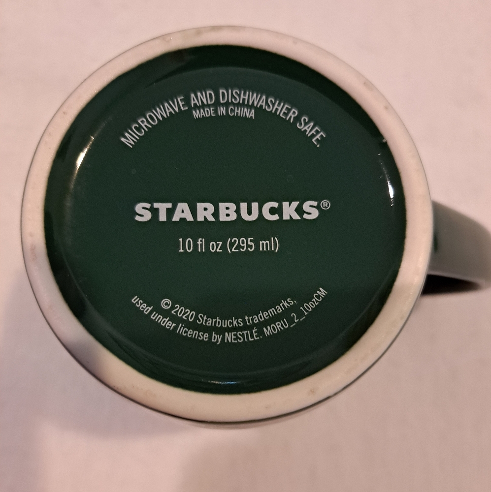 Starbucks Coffee Mug Holiday Birds Green 10 Oz - Picture 3 of 5